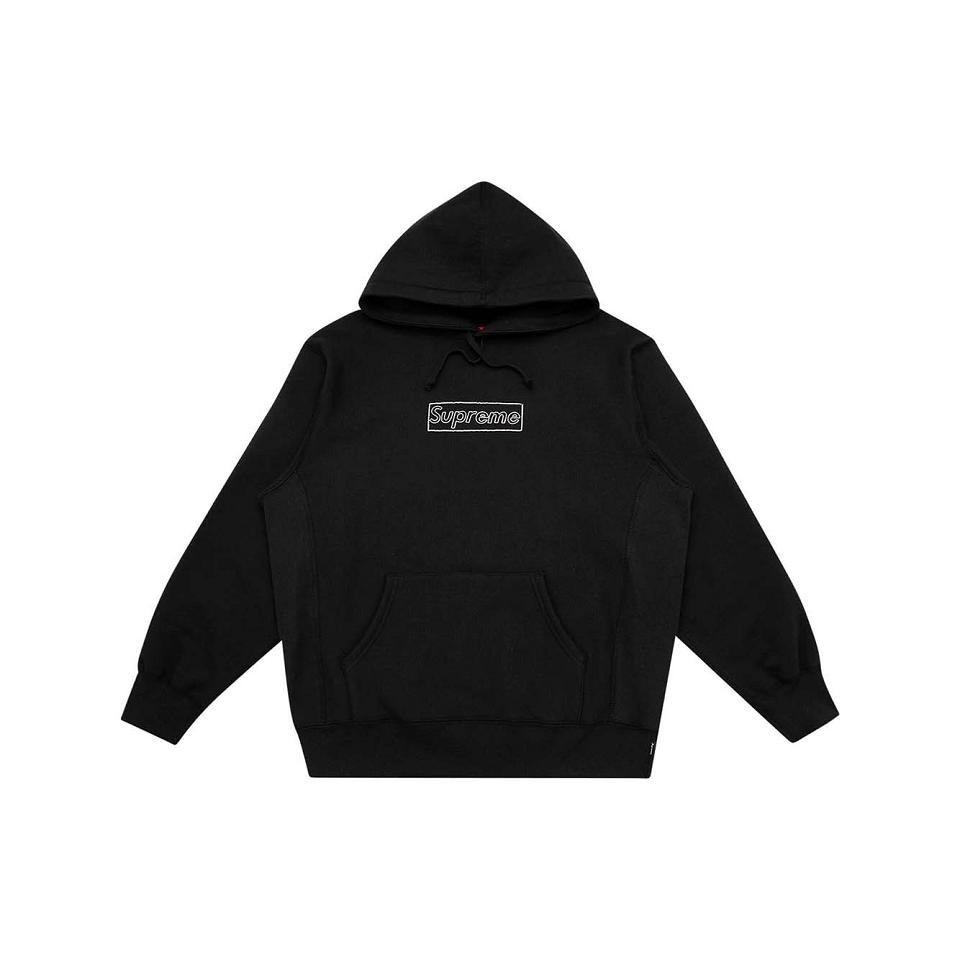 Sudadera Con Capucha Supreme Kaws Chalk Logo Negras | Supreme 113VD